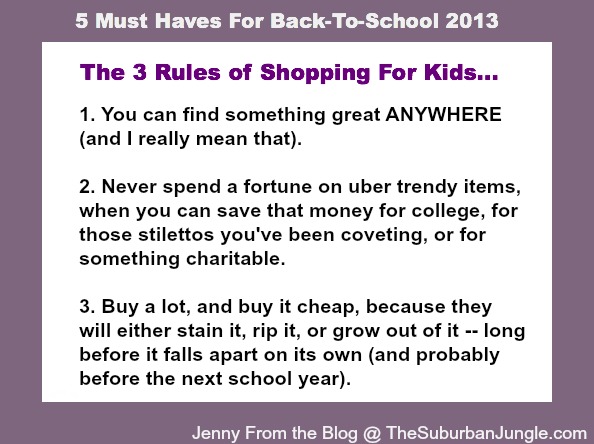 5 must haves for back to school